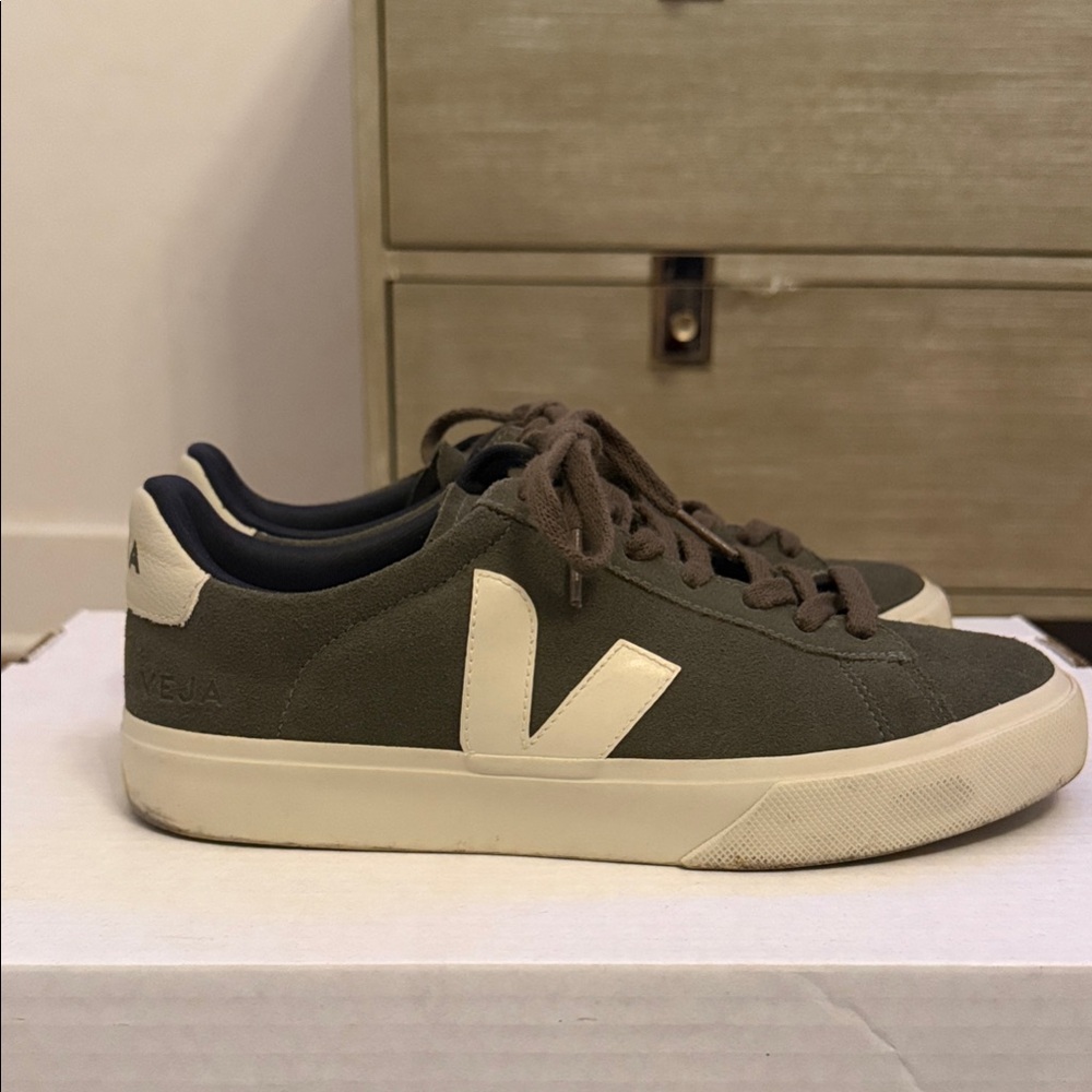 Veja Women’s size 9 Olive and Cream Sneakers
